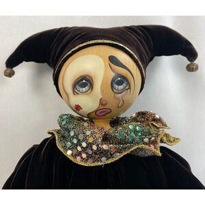 Vintage Artist Xenis Carved Wood 22" PHANTOM OF THE OPERA Mint RARE